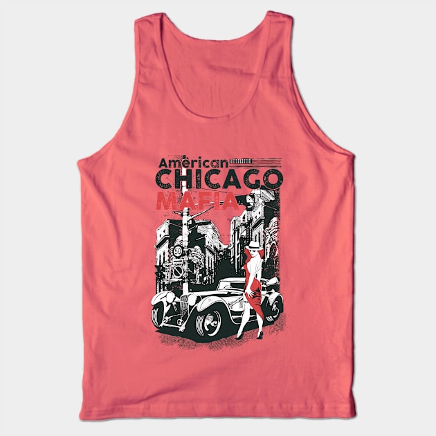 American Chicago Tank Top by Dark Planet Tees